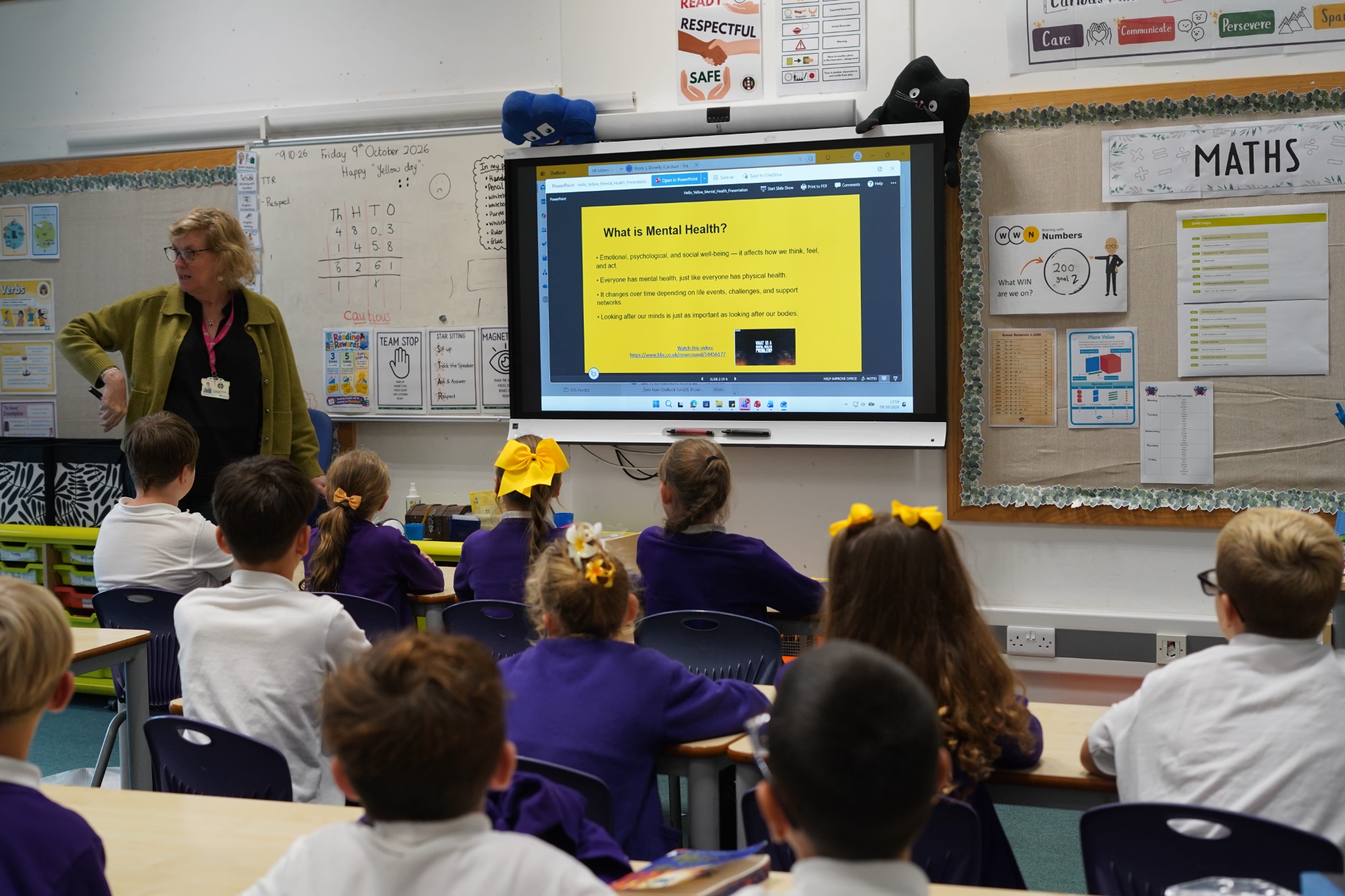 children learning in class